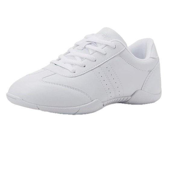 BAXINIER Girls Sz 13 Little Kid White Cheerleading Athletic Dance Shoes Breathab - Picture 1 of 6